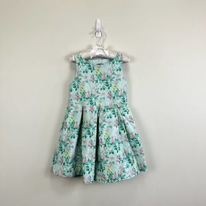 Janie and Jack Floral Pique Pleated Dress 4T
